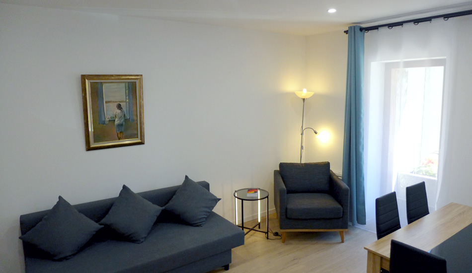 Wohnzimmer Apartment Da-Vinci Rennes-le-Château